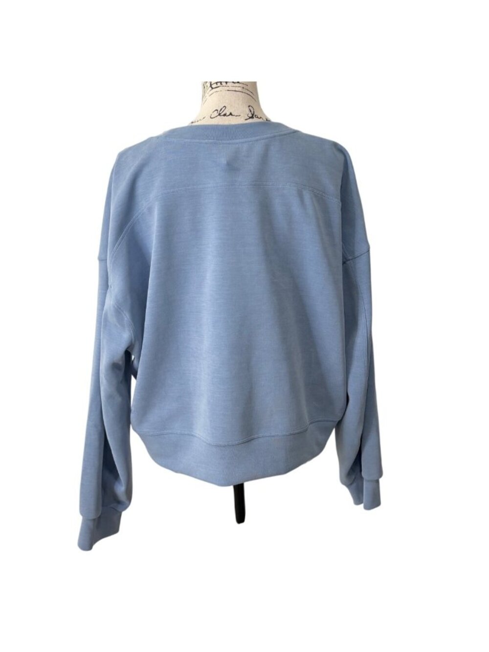 Lululemon Womens Sz 10 Sweatshirt Softstreme Perfect Oversized Crop Blue LW3GL9S - Picture 4 of 8